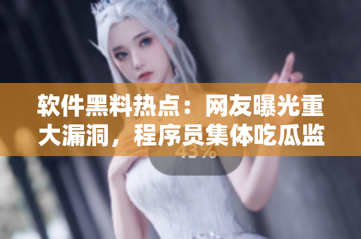軟件黑料熱點：網(wǎng)友曝光重大漏洞，程序員集體吃瓜監(jiān)視事件