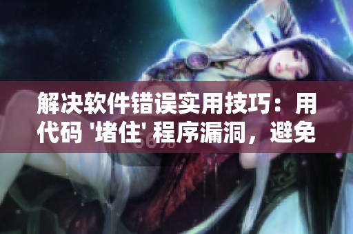 解決軟件錯(cuò)誤實(shí)用技巧：用代碼 '堵住' 程序漏洞，避免重量級問題