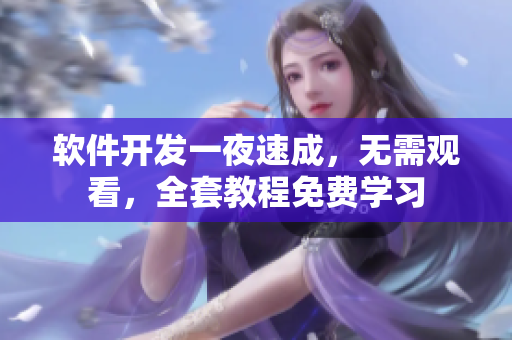 軟件開發(fā)一夜速成，無需觀看，全套教程免費(fèi)學(xué)習(xí)