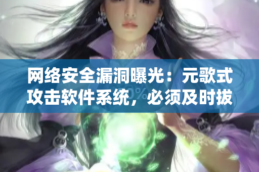 網(wǎng)絡(luò)安全漏洞曝光：元歌式攻擊軟件系統(tǒng)，必須及時(shí)拔除根源
