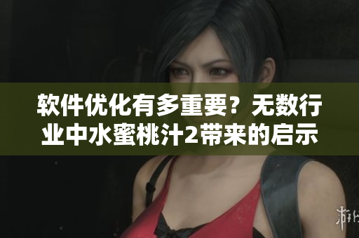 軟件優(yōu)化有多重要？無數(shù)行業(yè)中水蜜桃汁2帶來的啟示