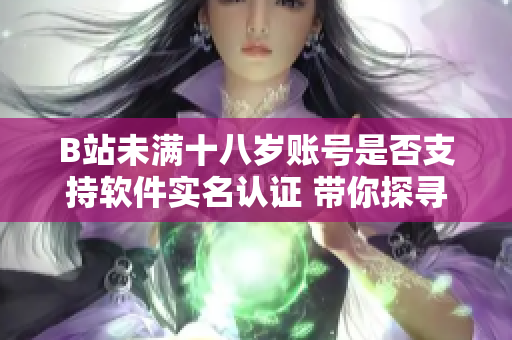 B站未滿十八歲賬號是否支持軟件實名認證 帶你探尋未成年賬戶的實名認證流程