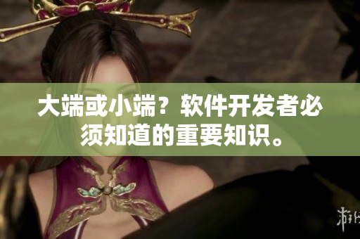 大端或小端？軟件開發(fā)者必須知道的重要知識。