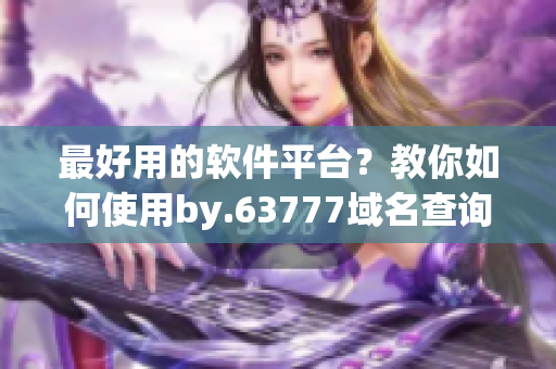 最好用的軟件平臺？教你如何使用by.63777域名查詢找到最優(yōu)解答！
