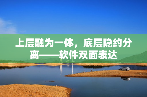 上層融為一體，底層隱約分離——軟件雙面表達