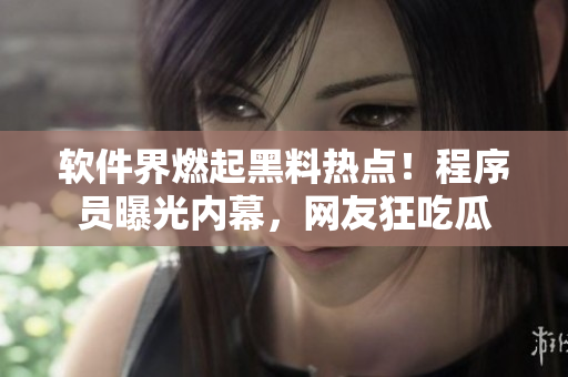 軟件界燃起黑料熱點！程序員曝光內(nèi)幕，網(wǎng)友狂吃瓜