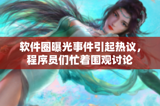 軟件圈曝光事件引起熱議，程序員們忙著圍觀討論