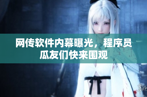 網(wǎng)傳軟件內(nèi)幕曝光，程序員瓜友們快來圍觀