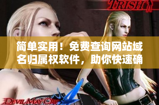 簡單實用！免費查詢網(wǎng)站域名歸屬權(quán)軟件，助你快速確認域名所有者