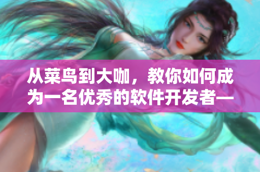 從菜鳥到大咖，教你如何成為一名優(yōu)秀的軟件開發(fā)者——詳解軟件開發(fā)技巧