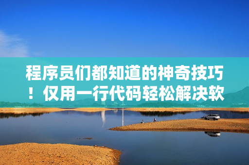 程序員們都知道的神奇技巧！僅用一行代碼輕松解決軟件缺陷問題