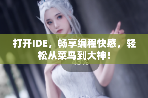 打開IDE，暢享編程快感，輕松從菜鳥到大神！