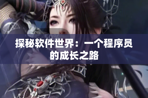 探秘軟件世界：一個(gè)程序員的成長(zhǎng)之路