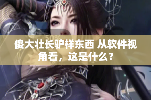 傻大壯長(zhǎng)驢樣?xùn)|西 從軟件視角看，這是什么？