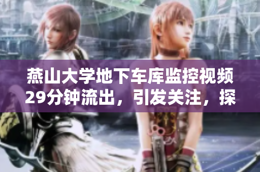 燕山大學(xué)地下車庫監(jiān)控視頻29分鐘流出，引發(fā)關(guān)注，探討軟件數(shù)據(jù)安全問題