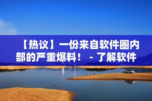 【熱議】一份來(lái)自軟件圈內(nèi)部的嚴(yán)重爆料！ - 了解軟件產(chǎn)業(yè)內(nèi)幕，揭露黑幕