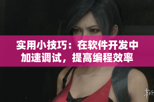 實(shí)用小技巧：在軟件開發(fā)中加速調(diào)試，提高編程效率