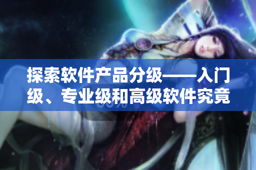 探索軟件產(chǎn)品分級(jí)——入門級(jí)、專業(yè)級(jí)和高級(jí)軟件究竟有何不同？