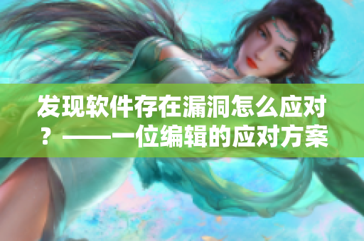 發(fā)現(xiàn)軟件存在漏洞怎么應(yīng)對(duì)？——一位編輯的應(yīng)對(duì)方案
