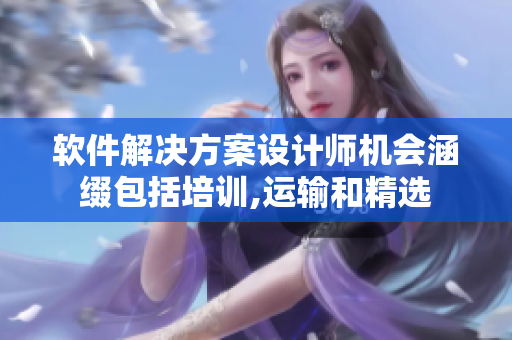 軟件解決方案設(shè)計師機會涵綴包括培訓(xùn),運輸和精選