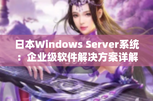日本Windows Server系統(tǒng)：企業(yè)級軟件解決方案詳解