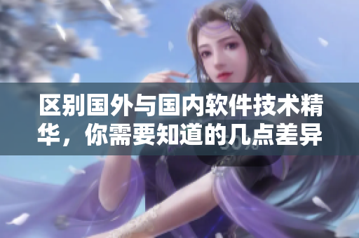 區(qū)別國外與國內(nèi)軟件技術(shù)精華，你需要知道的幾點差異