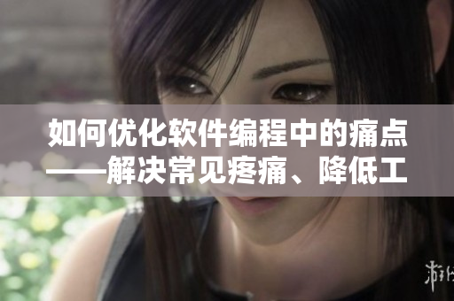 如何優(yōu)化軟件編程中的痛點——解決常見疼痛、降低工作負(fù)擔(dān)