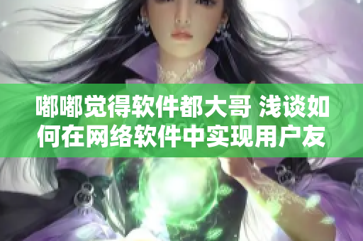 嘟嘟覺得軟件都大哥 淺談如何在網(wǎng)絡(luò)軟件中實現(xiàn)用戶友好界面設(shè)計