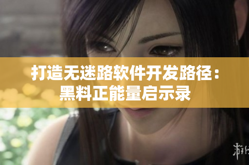 打造無(wú)迷路軟件開(kāi)發(fā)路徑：黑料正能量啟示錄