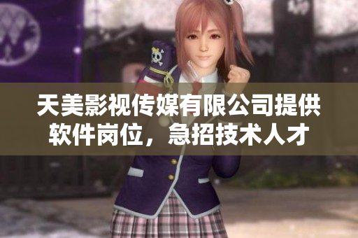 天美影視傳媒有限公司提供軟件崗位，急招技術(shù)人才
