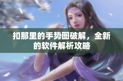 扣那里的手勢(shì)圖破解，全新的軟件解析攻略　