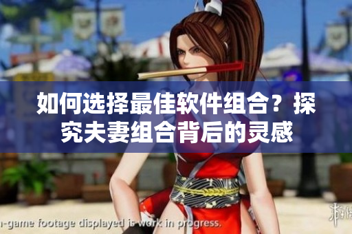如何選擇最佳軟件組合？探究夫妻組合背后的靈感