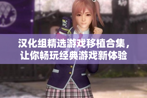 漢化組精選游戲移植合集，讓你暢玩經(jīng)典游戲新體驗(yàn)