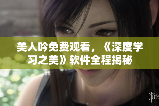 美人吟免費(fèi)觀看，《深度學(xué)習(xí)之美》軟件全程揭秘