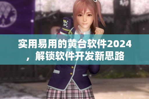 實用易用的黃臺軟件2024，解鎖軟件開發(fā)新思路