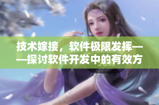 技術嫁接，軟件極限發(fā)揮——探討軟件開發(fā)中的有效方法