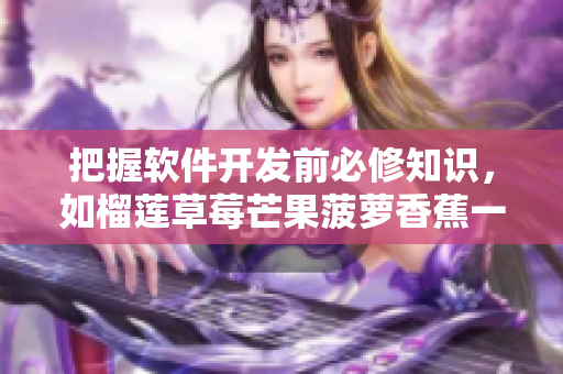 把握軟件開發(fā)前必修知識，如榴蓮草莓芒果菠蘿香蕉一般多彩多味