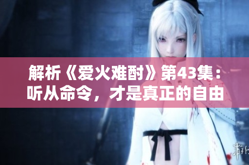 解析《愛火難酎》第43集：聽從命令，才是真正的自由！
