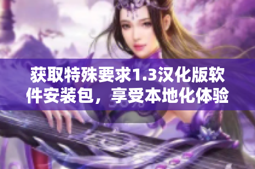 獲取特殊要求1.3漢化版軟件安裝包，享受本地化體驗