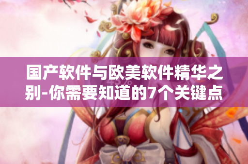 國產(chǎn)軟件與歐美軟件精華之別-你需要知道的7個關(guān)鍵點(diǎn)