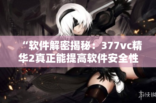 “軟件解密揭秘：377vc精華2真正能提高軟件安全性？”