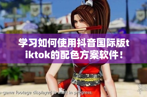 學習如何使用抖音國際版tiktok的配色方案軟件！