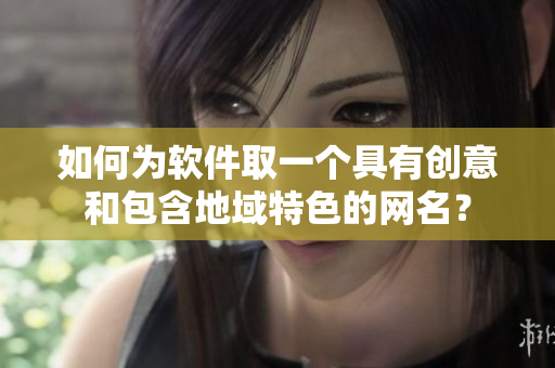 如何為軟件取一個具有創(chuàng)意和包含地域特色的網(wǎng)名？