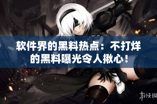 軟件界的黑料熱點(diǎn)：不打烊的黑料曝光令人揪心！