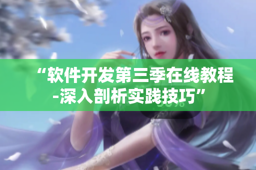 “軟件開發(fā)第三季在線教程-深入剖析實踐技巧”