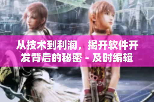 從技術(shù)到利潤(rùn)，揭開軟件開發(fā)背后的秘密 - 及時(shí)編輯
