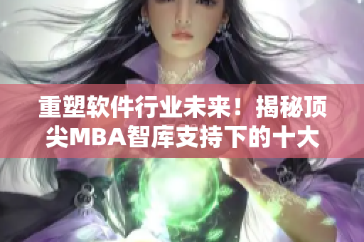 重塑軟件行業(yè)未來(lái)！揭秘頂尖MBA智庫(kù)支持下的十大創(chuàng)新舉措！