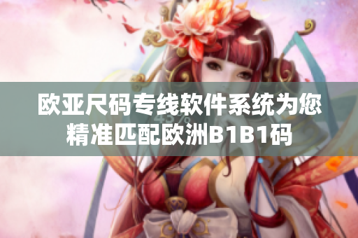 歐亞尺碼專線軟件系統(tǒng)為您精準匹配歐洲B1B1碼
