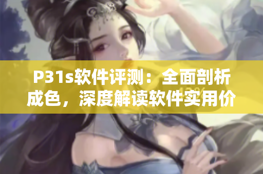 P31s軟件評測：全面剖析成色，深度解讀軟件實用價值