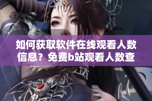 如何獲取軟件在線觀看人數(shù)信息？免費b站觀看人數(shù)查詢方法揭秘